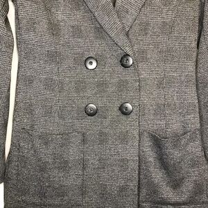 CAbi Women's Black and Gray Plaid Blazer